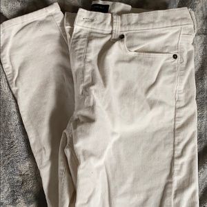 White corduroy jeans